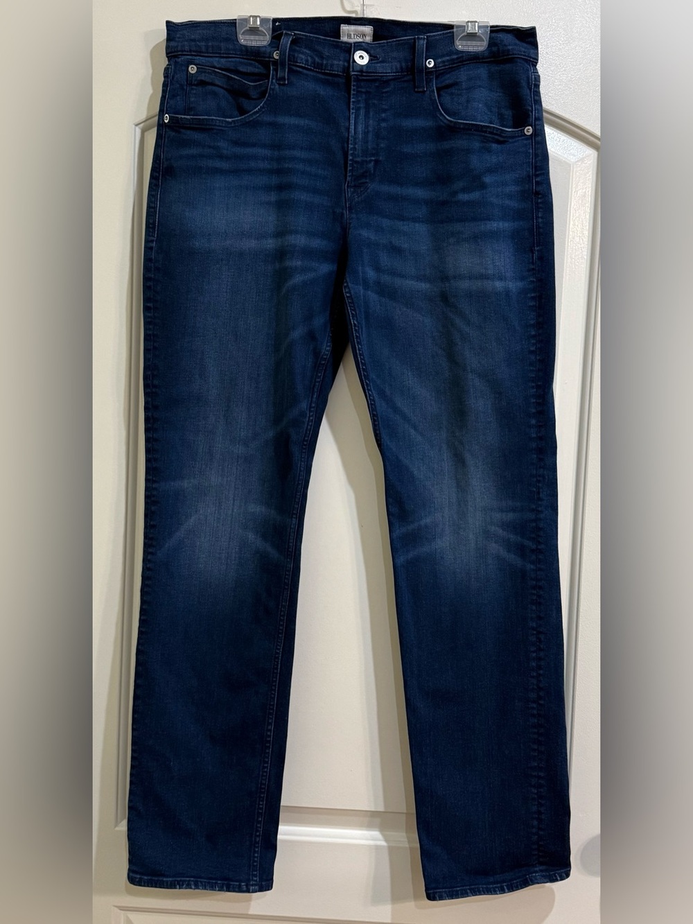 Hudson Byron Jeans Straight Fit Blue Jeans Size 36x33.